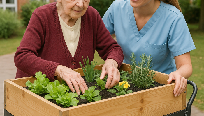 Mobiles Hochbeet - Gemeinsam wachsen-auch mobil